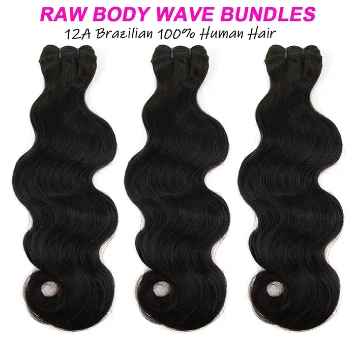 Mèches 100% naturelles Body Wave non traitées de qualité 12A, Extensions de cheveux humains pour fem