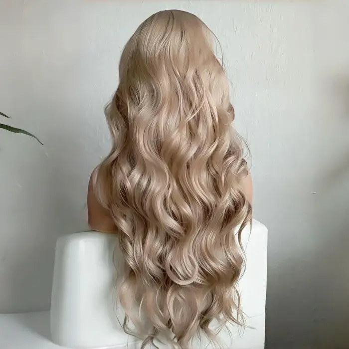 Perruque Lace Front Wig synthétique bouclée et ondulée