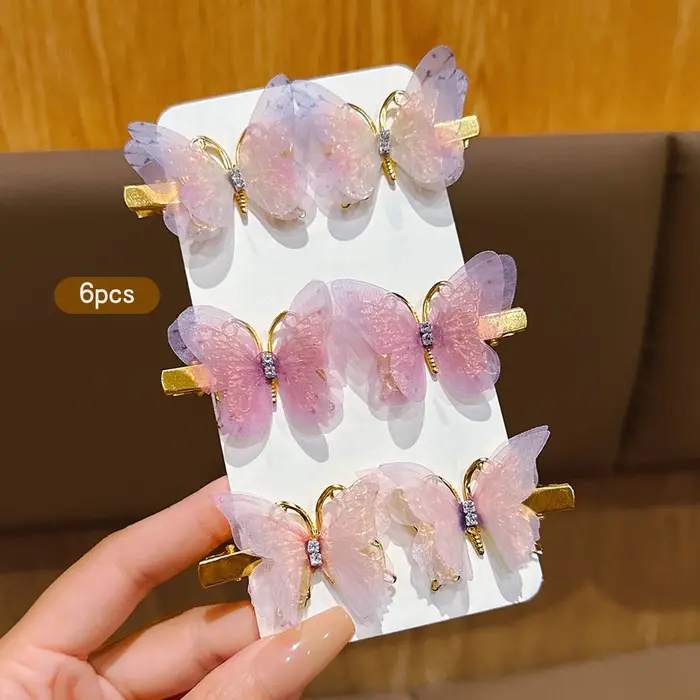 12 pinces à cheveux papillon vent doux pinces à cheveux mignonnes adaptées à un usage quotidien acce