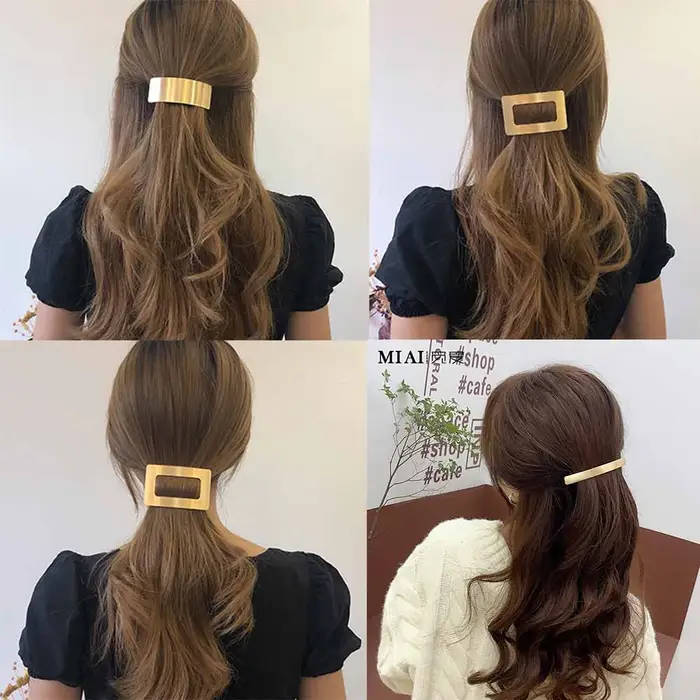 Pinces à cheveux en métal pour femmes