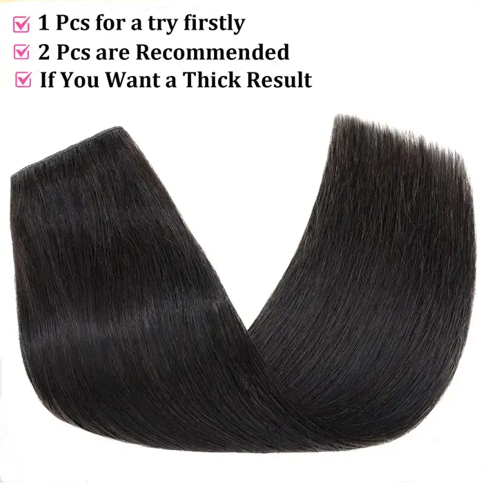 100% pince à cheveux humains dans les Extensions une pièce 5 Clips