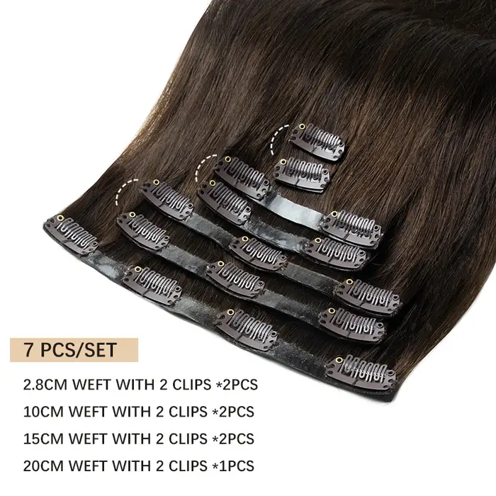 Extensions de cheveux humains invisibles à clipser en PU, trame à ruban sans couture, trame à ruban