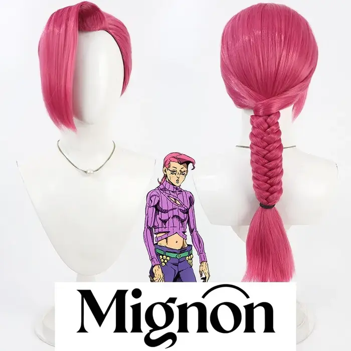 Perruque de cosplay Doppio au vinaigre d'aventure Bizarre de Mignon JoJo