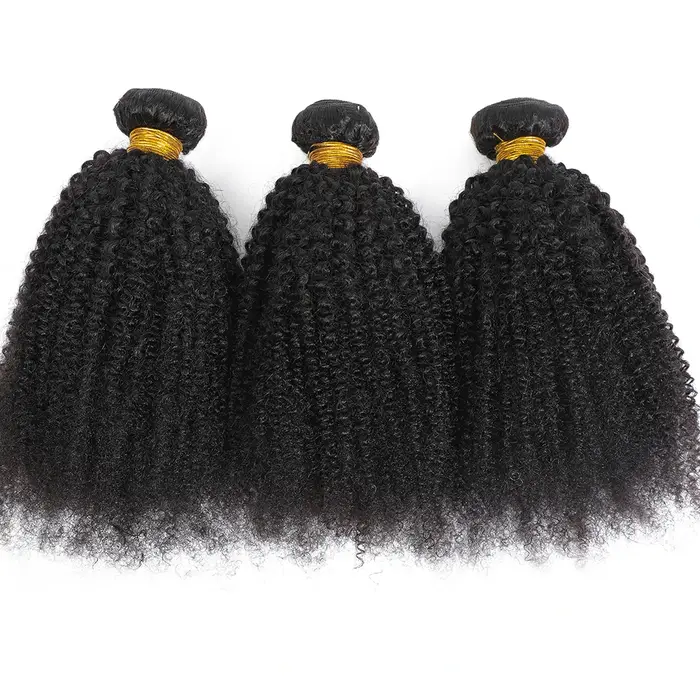 Extensions de cheveux humains vierges brésiliens bouclés crépus 4C pour tissage, pour femmes noires africaines