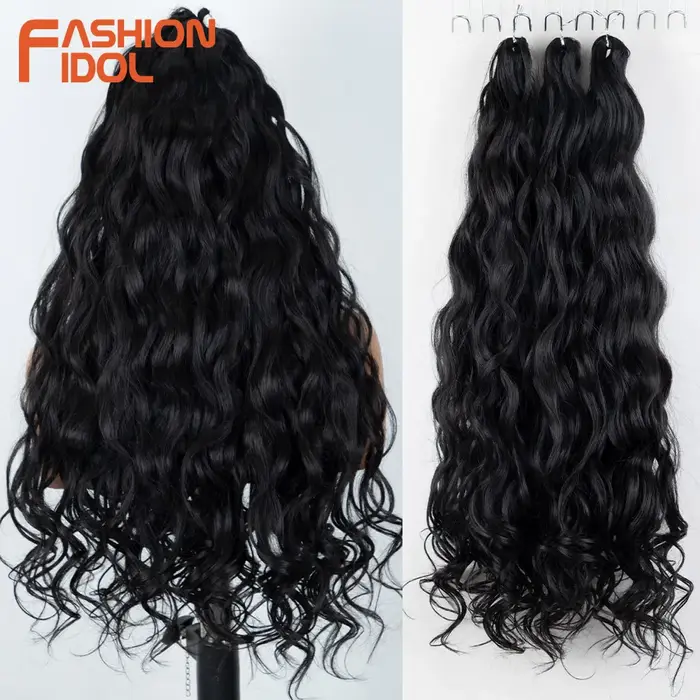 FASHION IDOL Angelina Hair – Extensions de cheveux synthétiques bouclés Euphoria de 24 pouces, exten