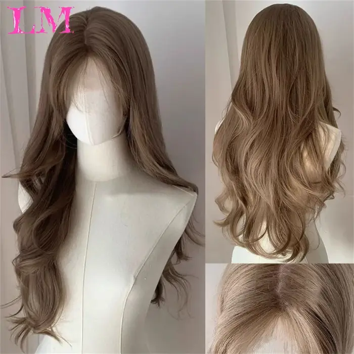 Perruque Lolita Synthétique Longue et Droite avec Frange pour Fille