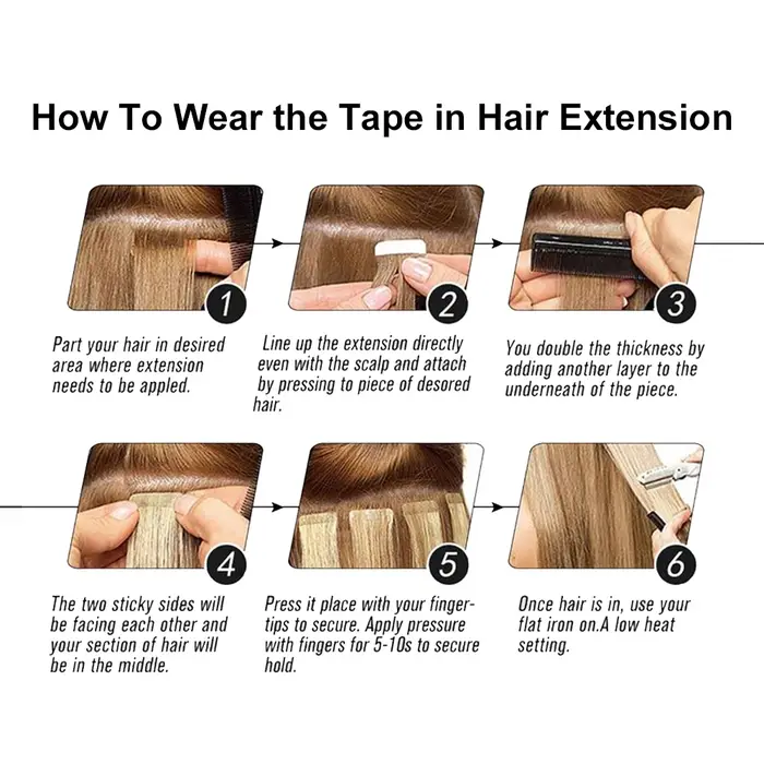 Bande dans l'extension de cheveux