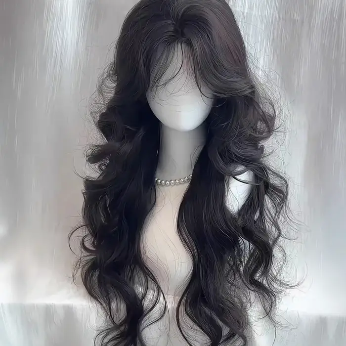 Perruque noire Lolita pour femmes