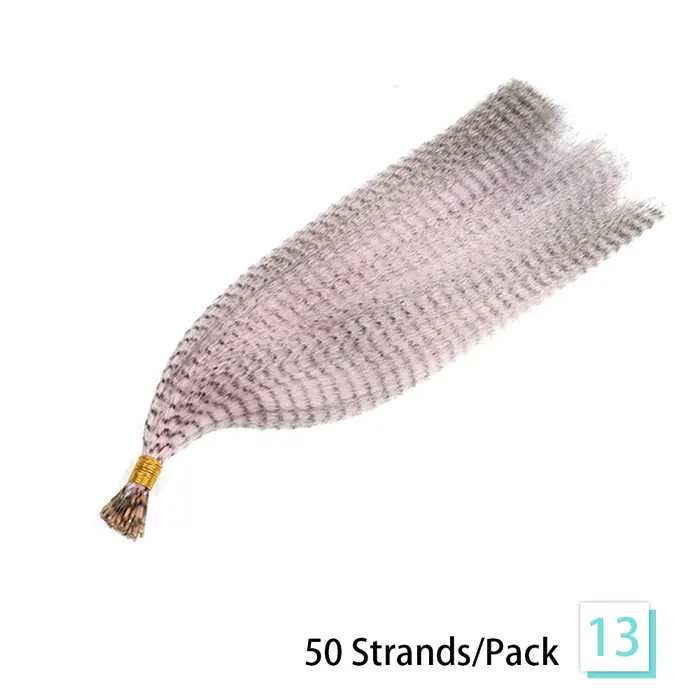 Extensions de cheveux en plumes synthétiques 16 pouces 50 brins/paquet