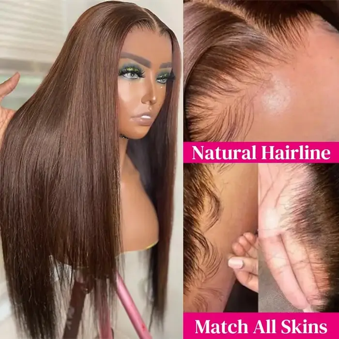 Perruque lisse sans colle ISEE Hair