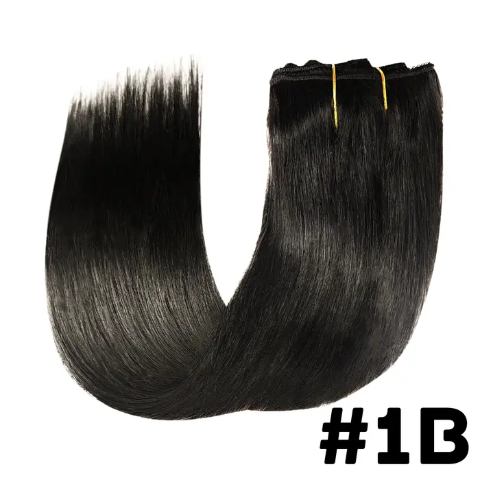 Clip Ins Extensions de cheveux humains brésiliens droits sans couture 10A cheveux humains vierges br