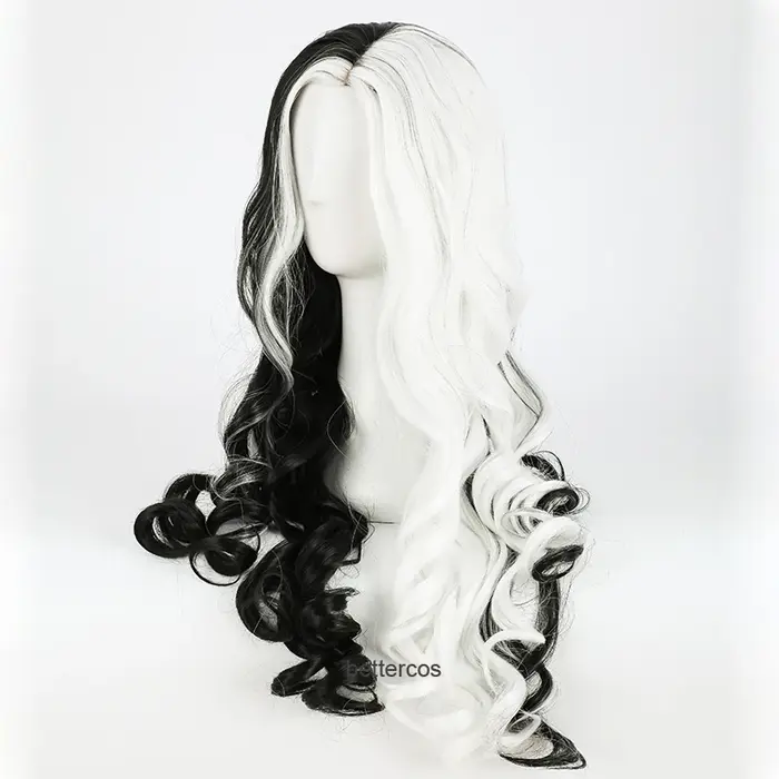 Perruque Synthétique Bouclée de 75cm avec Bonnet pour Cosplay