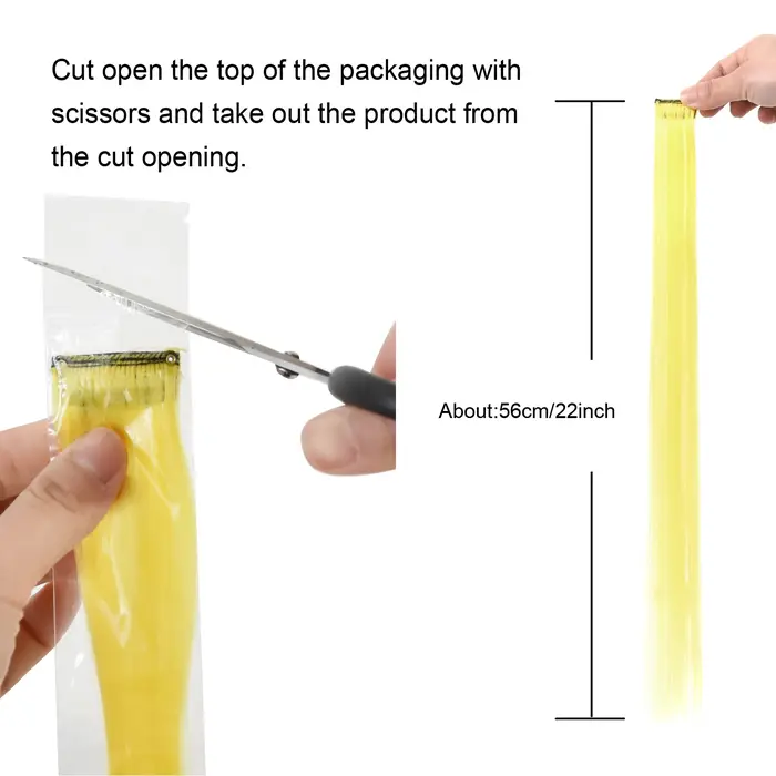 Extensions capillaires synthétiques à clipser de 22 pouces