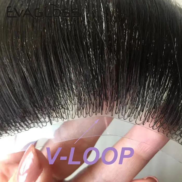 Toupet en PU Remy à Peau Fine pour Homme