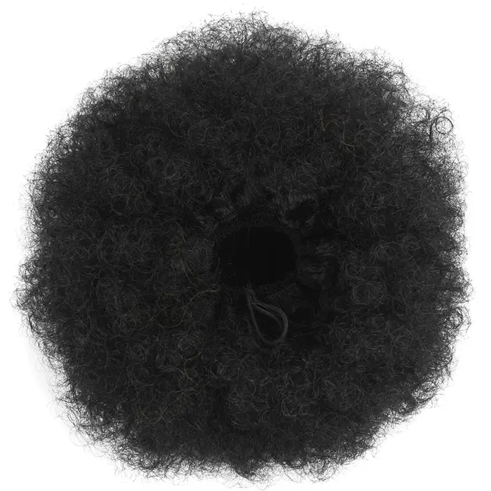 Synthétique grande Afro bouffée cordon queue de cheval crépus bouclés chignon postiche afro-américaine pince dans les Extensions Updo pour les femmes noires