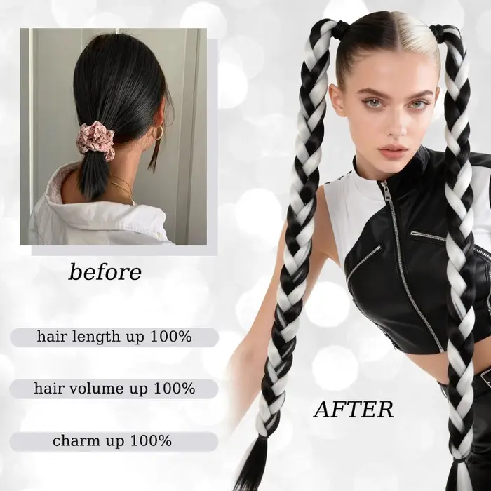 Extensions de cheveux tressés synthétiques