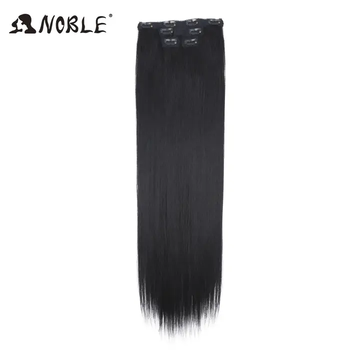 Noble cheveux synthétiques pince Extensions