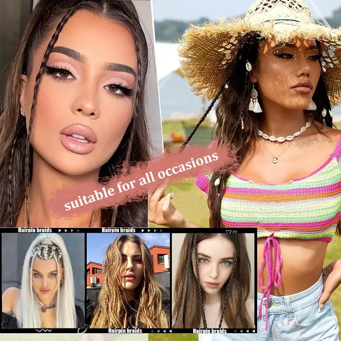 Extensions de cheveux synthétiques à clipser
