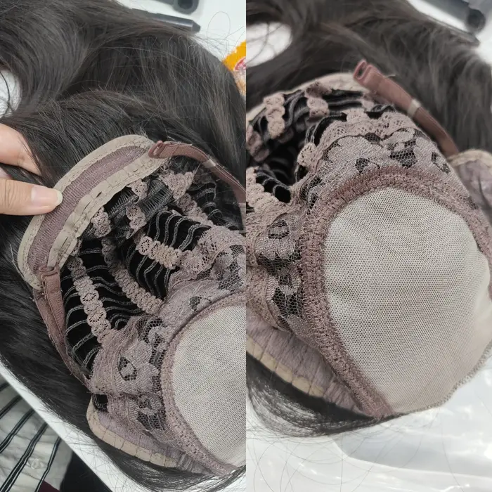 Perruque noire longue ondulée cheveux naturels perruques synthétiques pour femmes 24 pouces haute qualité résistance à