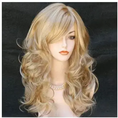 WHIMSICAL W – perruque synthétique longue ondulée mixte Blonde