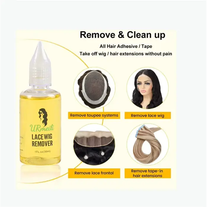 Kit d'installation de perruque en dentelle 4 pièces avec spray de fusion