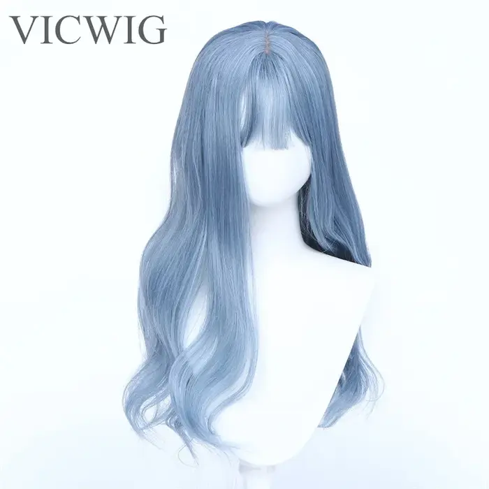 VICWIG – perruque de Cosplay synthétique avec frange