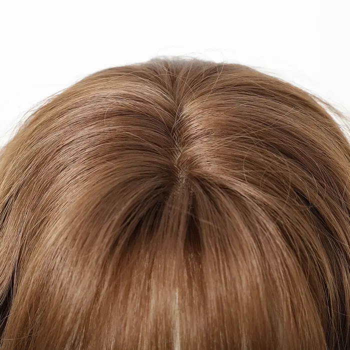 Perruques synthétiques marron miel, perruque courte ondulée pour femmes, faux cheveux naturels quoti
