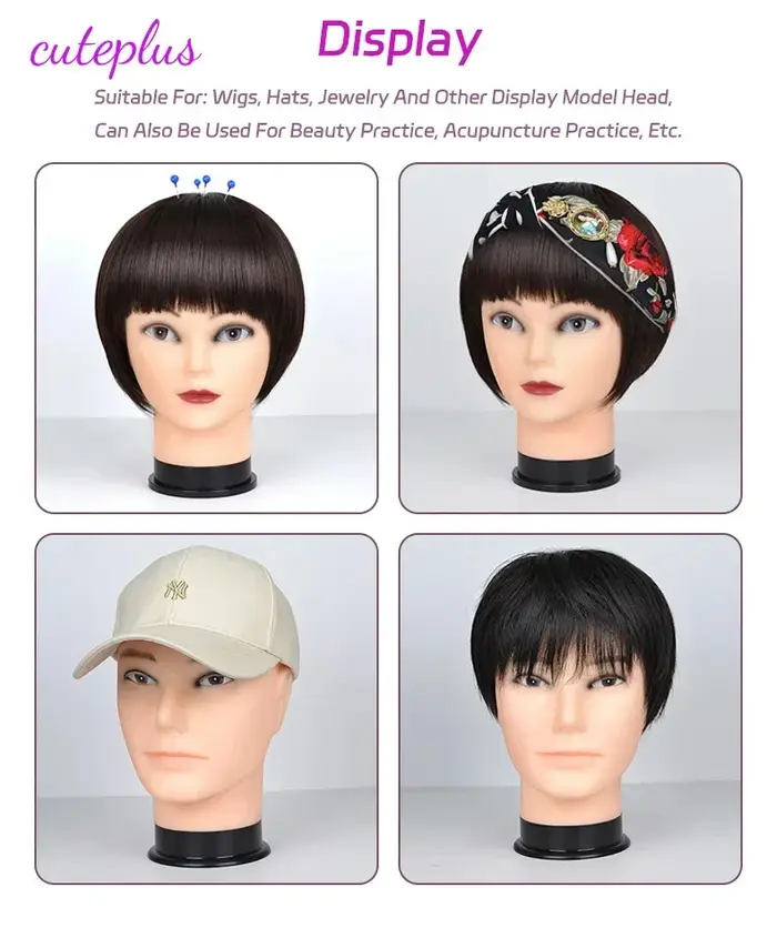 Tête de mannequin chauve-mannequin de formation en cosmétologie professionnelle chauve pour la fabrication de perruques