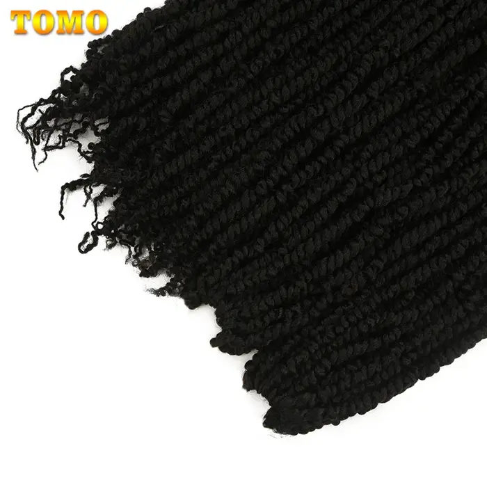 TOMO Twist Crochet cheveux synthétiques pré-bouclés Passion torsion 12 brins longs bohème tressage Extensions