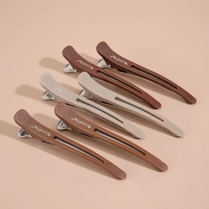 Pinces à cheveux professionnelles antidérapantes