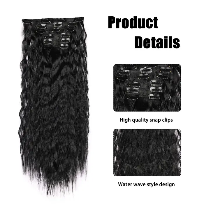 Extensions de cheveux synthétiques 6 pièces