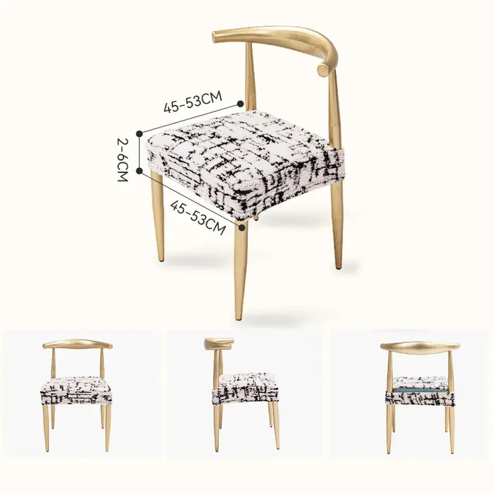 Housse de chaise en peluche extensible, housse de siège élastique sans accoudoirs avec dossier, prot