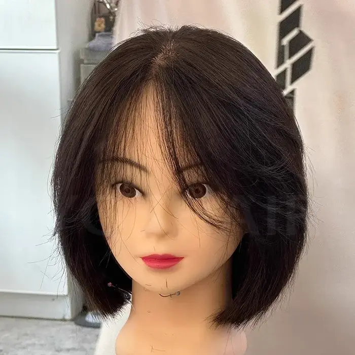 Base de soie pleine dentelle perruques soyeux droite cheveux humains soie haut dentelle perruques pr