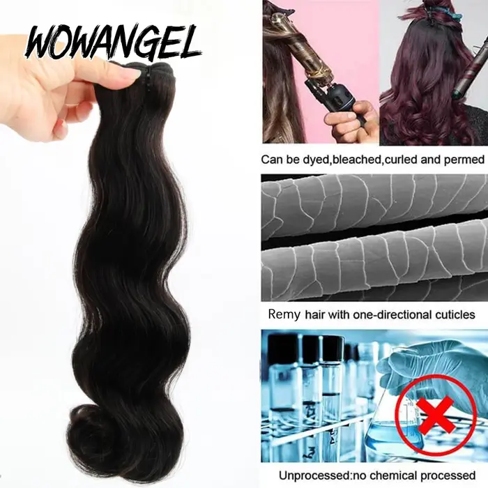 Wow Angel 28 30 pouces vague de corps paquets de cheveux humains 1/3/4 pièces 10A brésilien Remy Extensions
