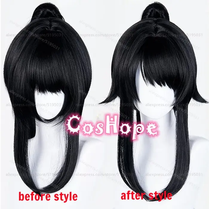 Perruque de Cosplay Ayano Aishi avec queue de cheval