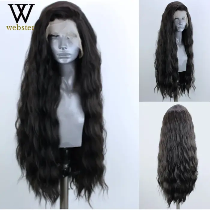 Webster – perruque Lace Front Wig synthétique Blonde, perruque longue ondulée naturelle avec raie la