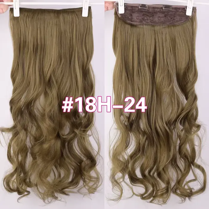 Clips dans les extensions de cheveux 32 pouces synthétiques ondulés 210G Premium