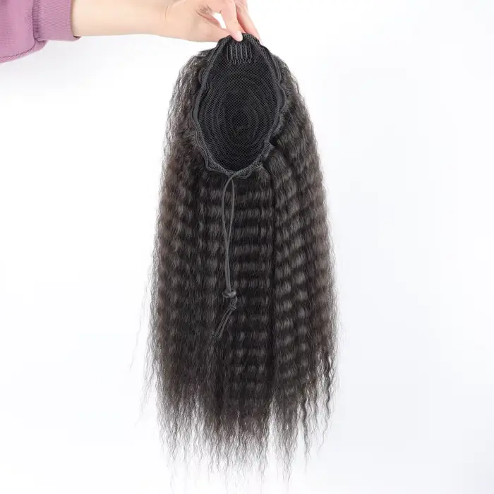 Extension capillaire synthétique pour femmes, postiche afro crépue et bouclée