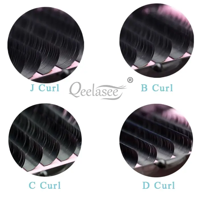 Lot de 20 faux cils individuels noirs mélangés toutes tailles