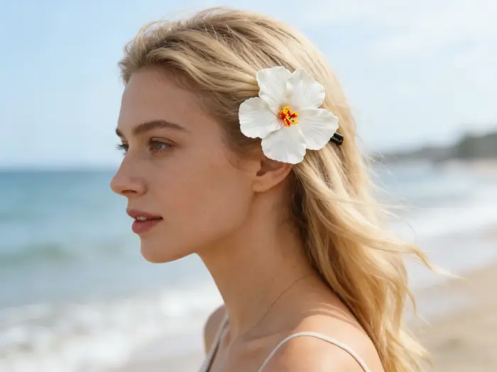 1 Pince à Cheveux Hibiscus