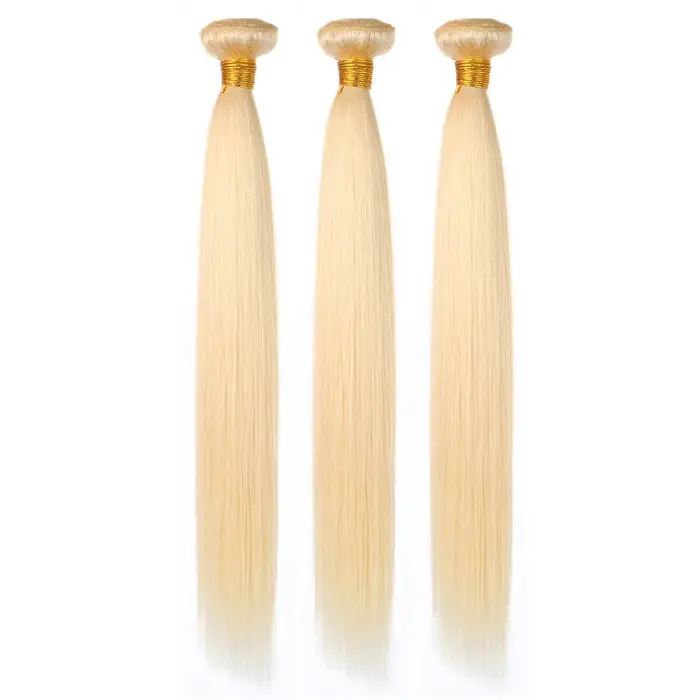 Extensions de cheveux humains Remy blonds 613 lisses