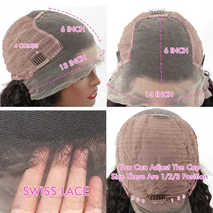 Straight 13X6 Lace Frontal Wig180% Density Malaysian Straight Lace Front Human Hair Wigs For Women I