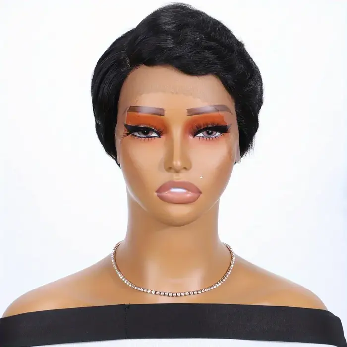 Perruque Courte Pixie en Cheveux Humains Brésiliens de Qualité Supérieure, Abordable, Meilleure Vent