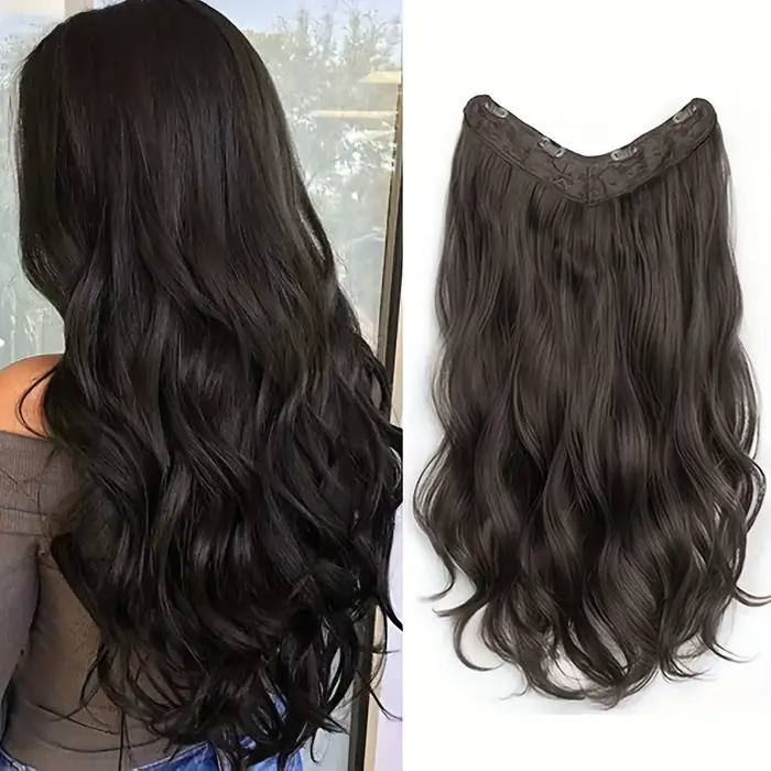 Extensions capillaires synthétiques longues ondulées en forme de U