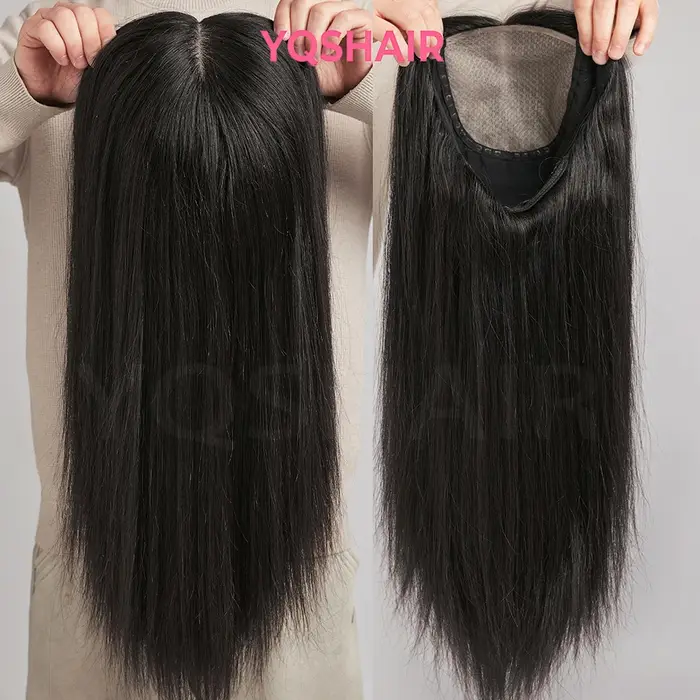 Perruque médicale vrais cheveux humains vierges 15x15CM