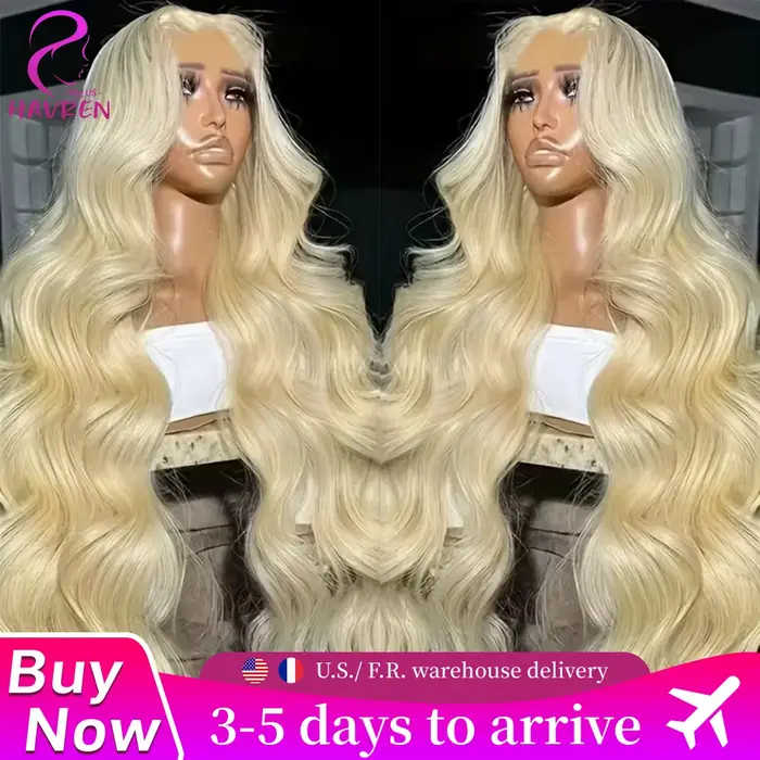 Vague de corps 613 Blonde 13x4 Hd dentelle avant perruques de cheveux humains 220% densité brésilien