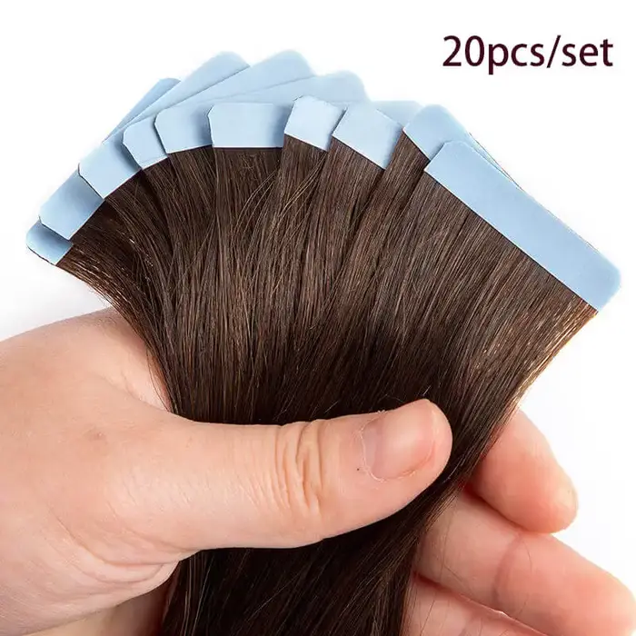 Extensions de cheveux à bandes adhésives