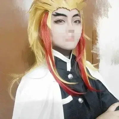 Perruque de cosplay Kyojuro Rengoku