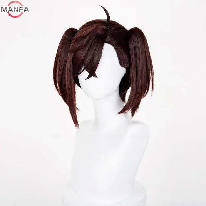 Haute qualité Momo Ayase Ekalun Cosplay perruque Anime Dandadan Cosplay court brun résistant à la ch