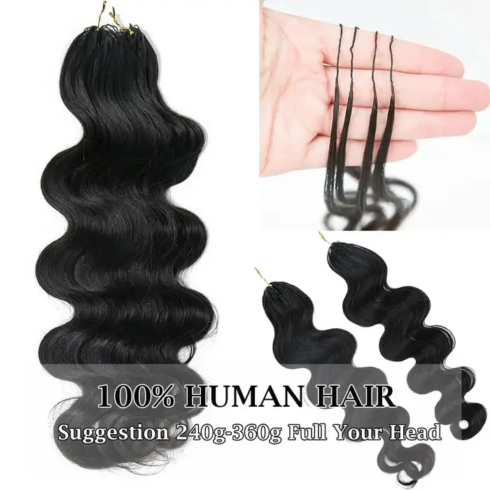Cheveux humains au crochet : Kinky Straight, Kinky Curly, Lisse Baguette, Body Wave, Bouclés Birmans